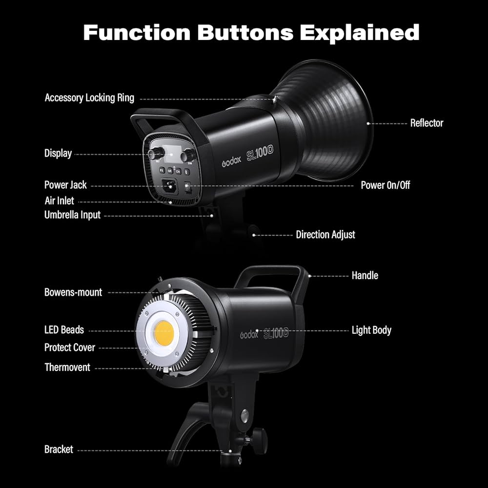 Godox SL100D コンパクト LED ライト Amazon.com : Godox SL100D Daylight LED Video Light, 100W